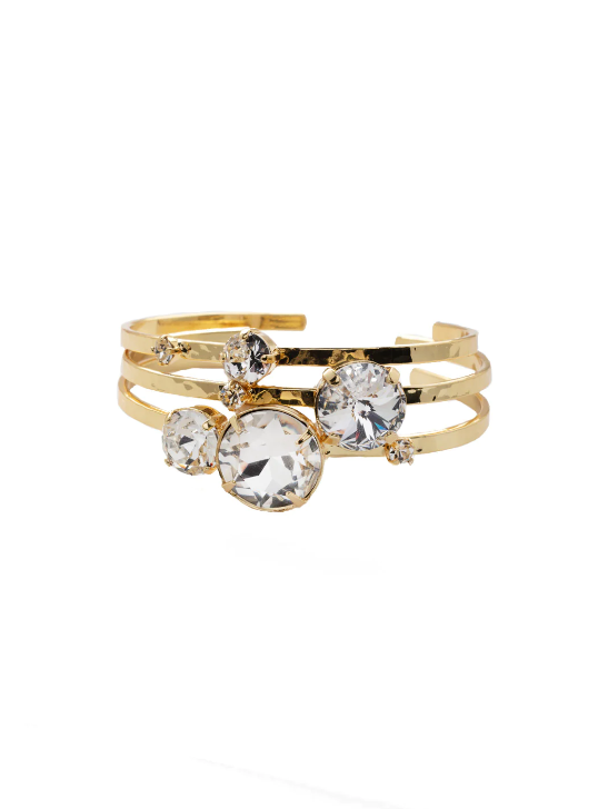 Sorrelli Nadine Stacked Bracelet Bright Gold Crystal - Gabrielle's Biloxi