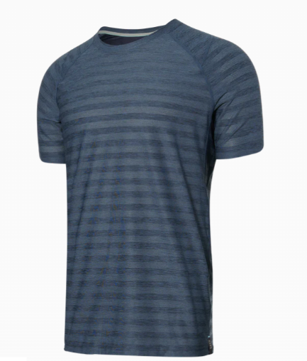 Saxx DropTemp Cool Mesh Crew - Dark Denim Heather - Gabrielle's Biloxi