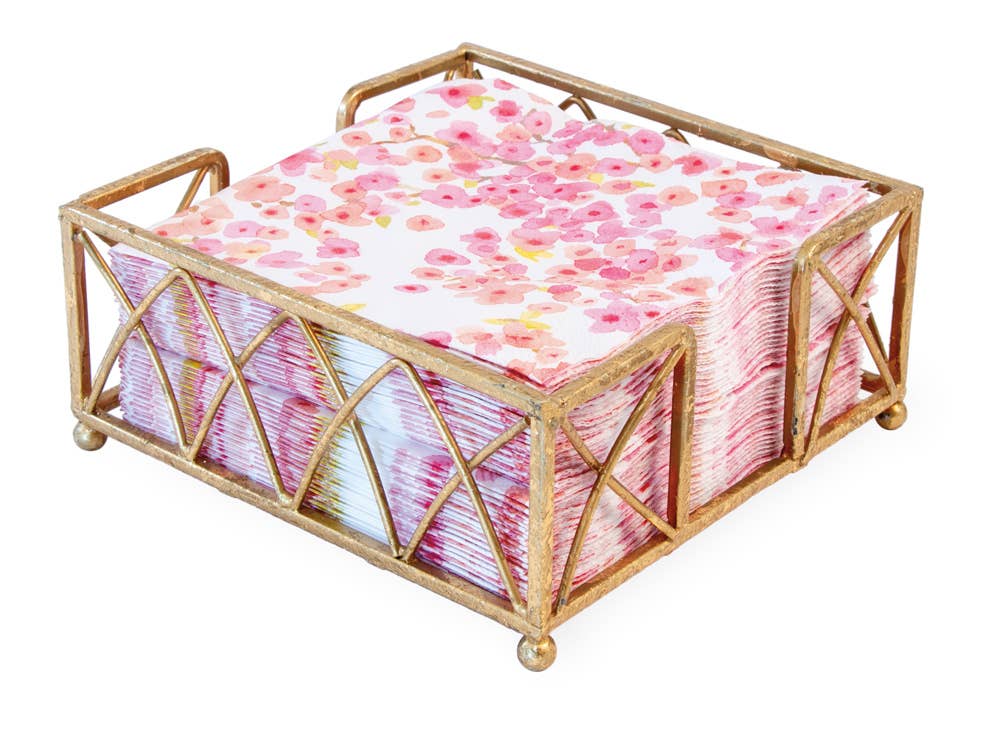 Gold Leaf Arch Cocktail Napkin Caddy - Gabrielle's Biloxi