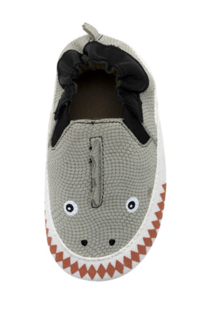 Robeez Dino Dan Soft Sole Grey Boys - Gabrielle's Biloxi