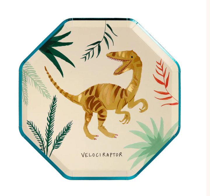 Meri Meri Dinosaur Kingdom Side Plates - Gabrielle's Biloxi