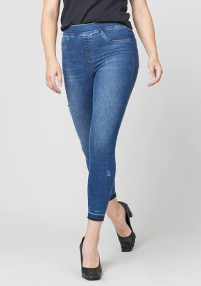 Spanx Distressed Ankle Skinny Jeans, Medium Wash - Gabrielle's Biloxi