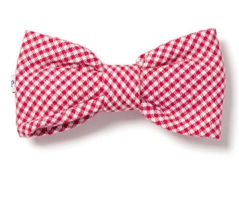 Red Mini Gingham Dog Bow Tie - Gabrielle's Biloxi