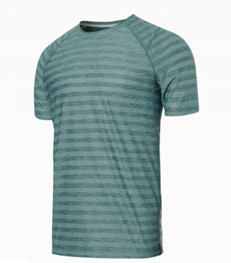 Saxx DropTemp Cool Mesh Crew - Washed Teal Heather - Gabrielle's Biloxi
