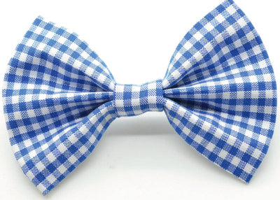 Cruz & Regis Blue Mini Gingham Bow Tie - Gabrielle's Biloxi