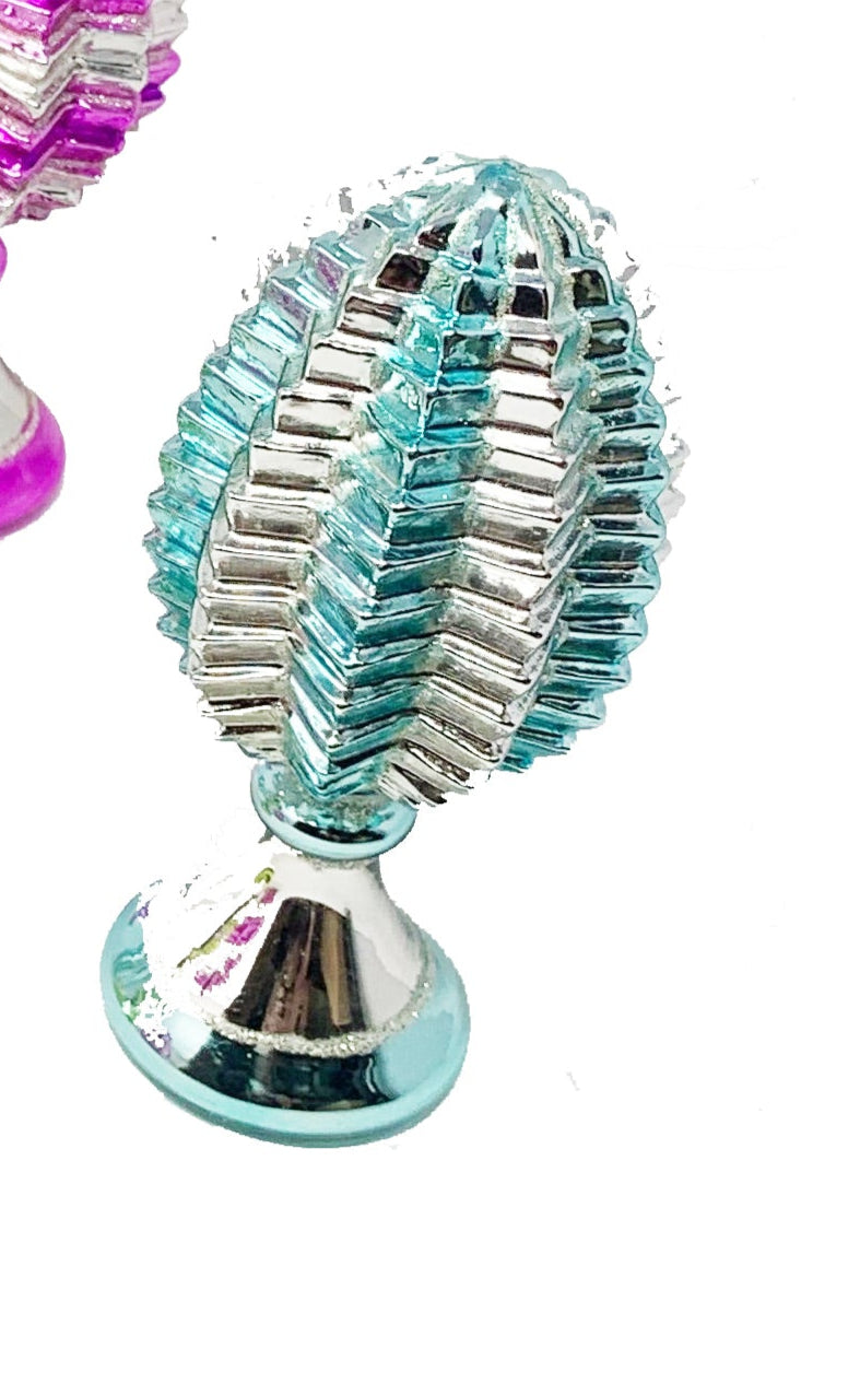 Striped Pedestal Egg - Assorted - Gabrielle's Biloxi