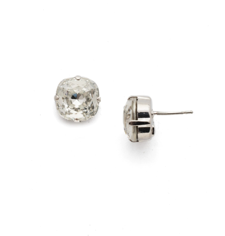 Sorrelli Halcyon Stud Earrings Rhodium Crystal - Gabrielle's Biloxi