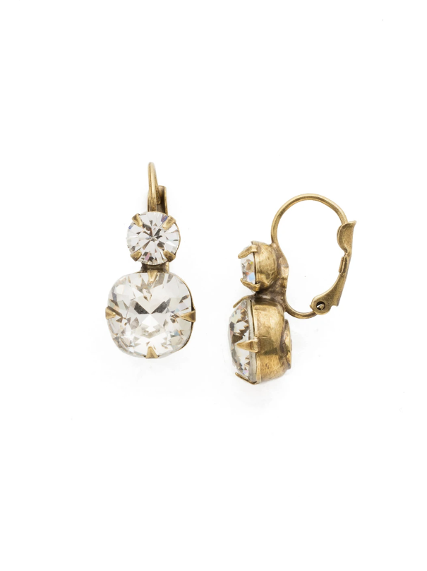 Sorrelli Roundabout Dangle Earrings Antique Gold Crystal - Gabrielle's Biloxi
