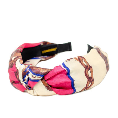 Silk Knot Headband - Pink Multi - Gabrielle's Biloxi