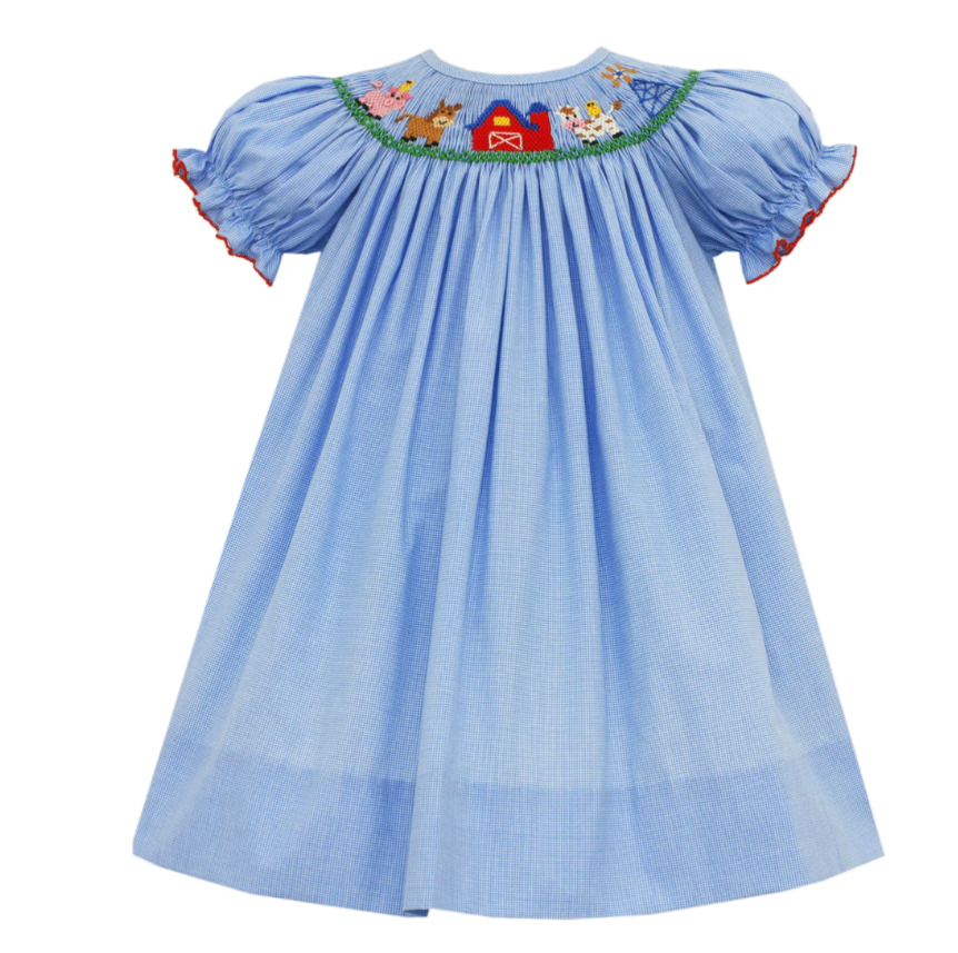 Bishop Micro Check Dress - Farm - Gabrielle's Biloxi