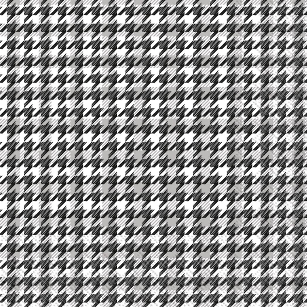 Glen Black/White Paper Lunch Napkin