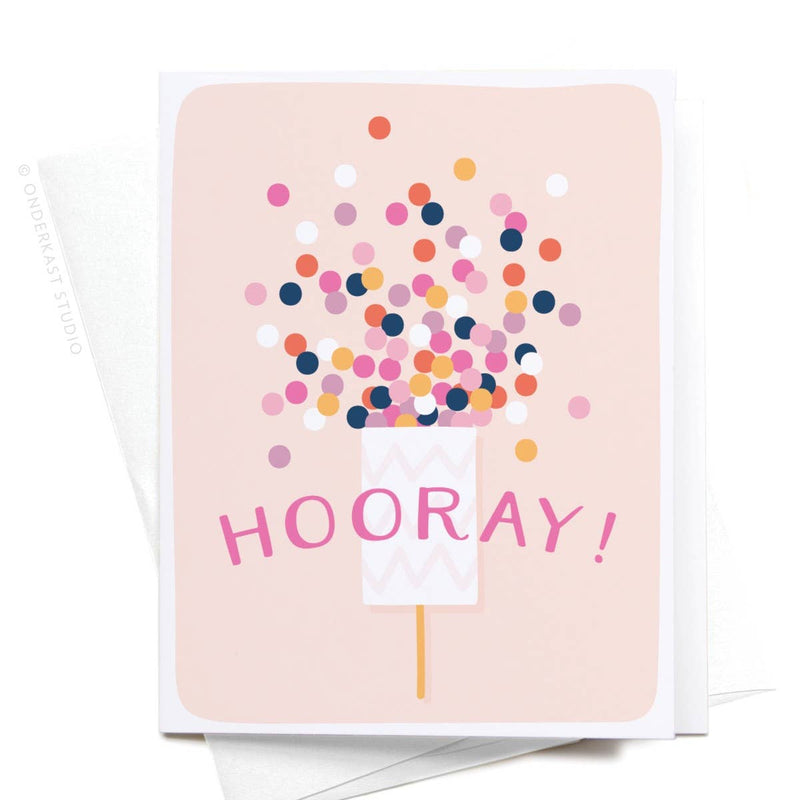 Hooray! Confetti Popper Greeting Card - Gabrielle&