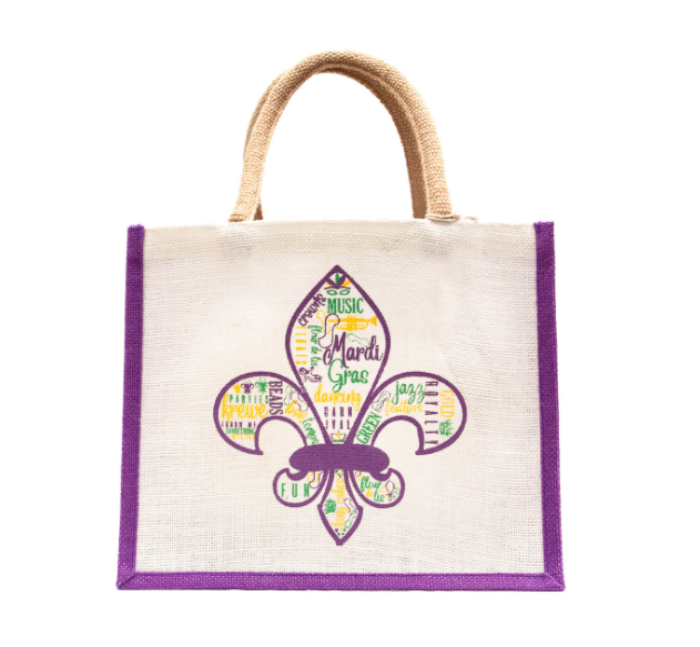 Mardi Gras Fleur de Lis Gift Tote - Gabrielle's Biloxi