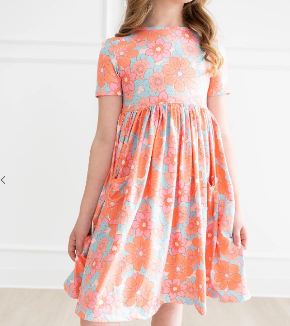 Girls Sweet Gardenias Pocket Twirl Dress - Gabrielle's Biloxi