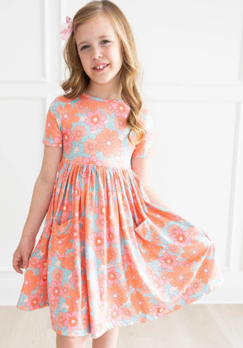 Girls Sweet Gardenias Pocket Twirl Dress - Gabrielle's Biloxi