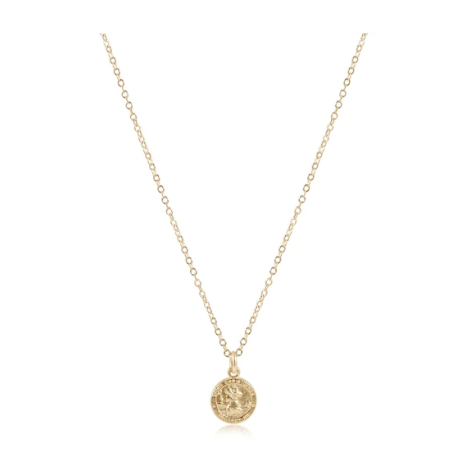 ENewton 16" Necklace Gold - Protection Small Gold Charm - Gabrielle&
