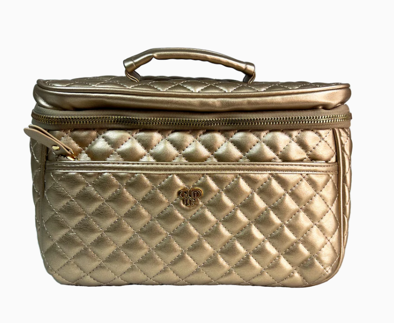 Pursen Classic Train Case - Gold Quilted - Gabrielle's Biloxi