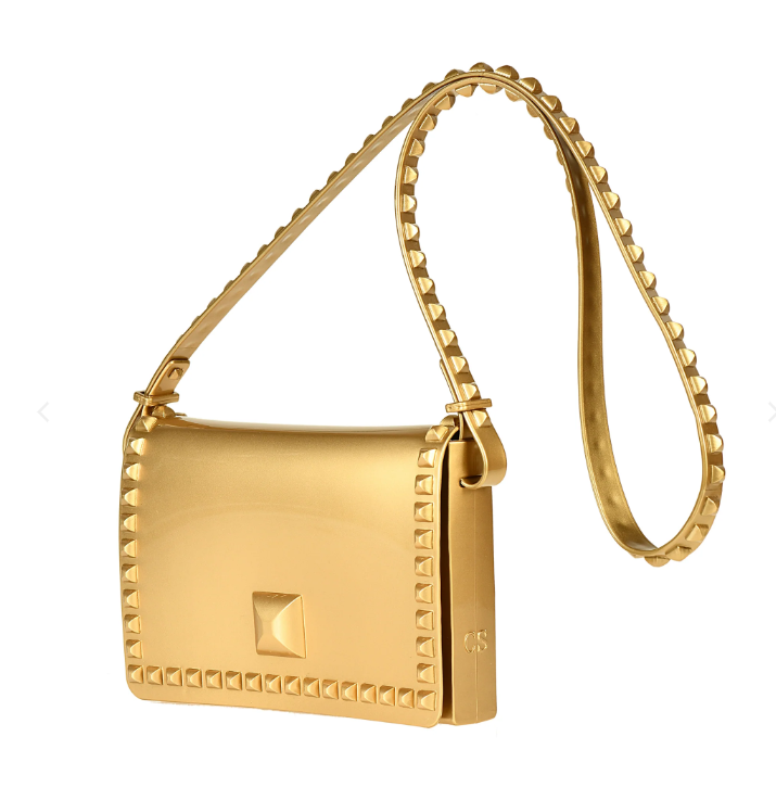 Carmen Sol Graziella Mid Flap Bag - Gold - Gabrielle's Biloxi