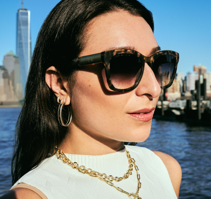 Freida Rothman Madison Large Cateye Sunglasses - Grey Tortoise - Gabrielle's Biloxi