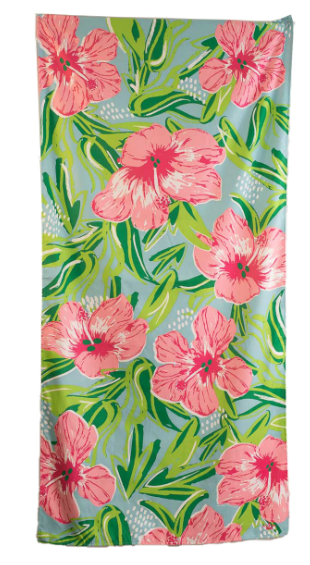 Hibiscus Beach Towel Aruba Blue - Gabrielle's Biloxi