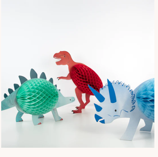 Meri Meri Honeycomb Dinosaur Decorations - Gabrielle's Biloxi
