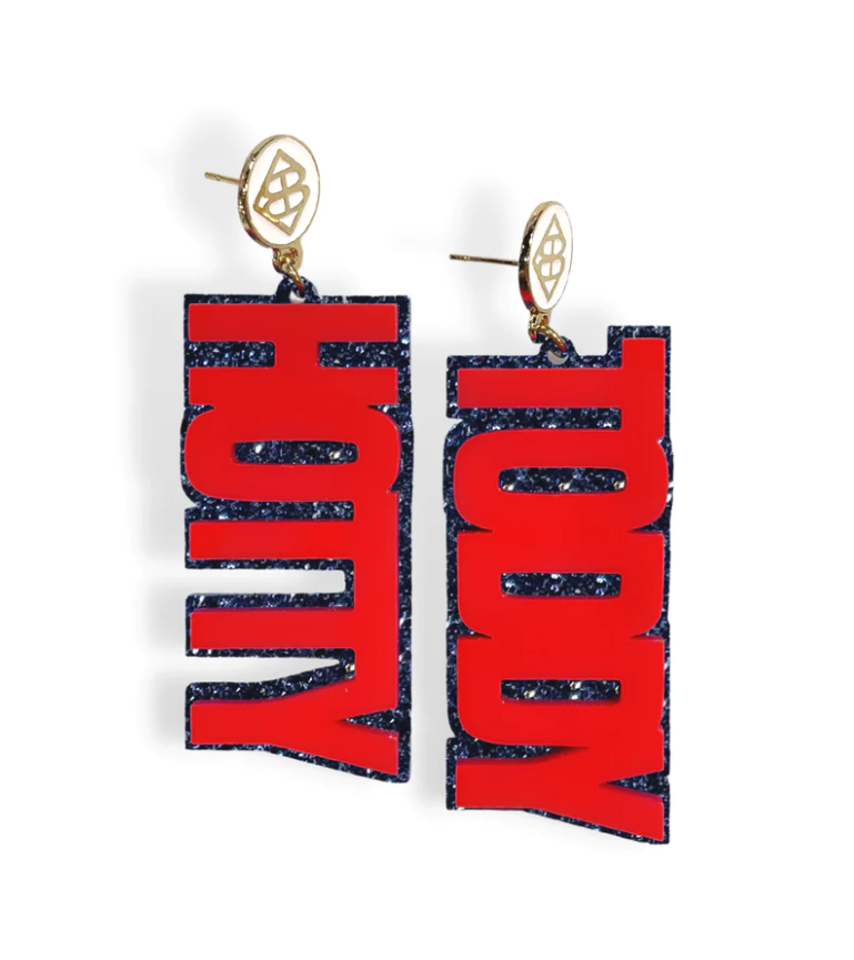 Ole Miss Hotty Toddy Earrings - Red - Gabrielle&