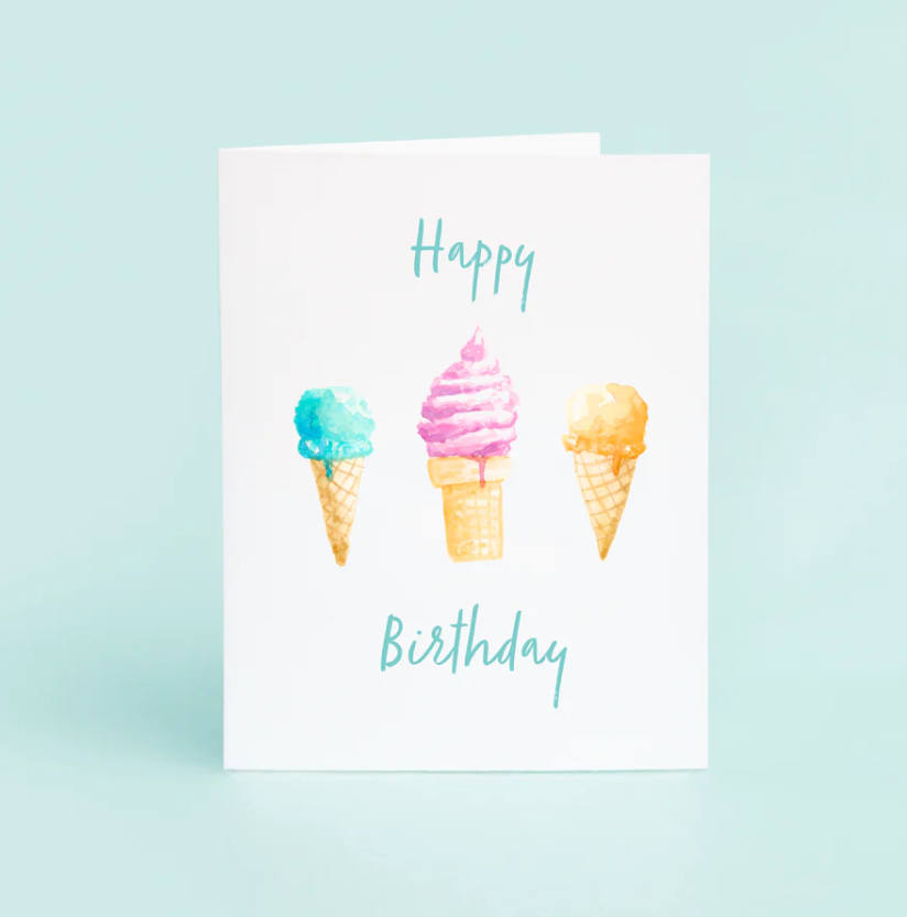 Ice Cream Cones Card - Gabrielle's Biloxi