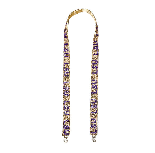 LSU Beaded Strap - Gold - Gabrielle's Biloxi