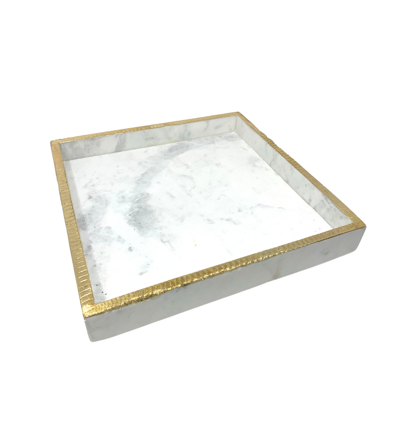 Marble Square Tray - Gabrielle&