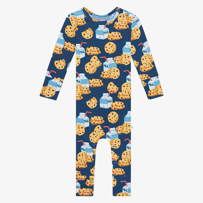 Posh Peanut Milk and Cookies-Long Sleeve Basic Romper - Gabrielle's Biloxi