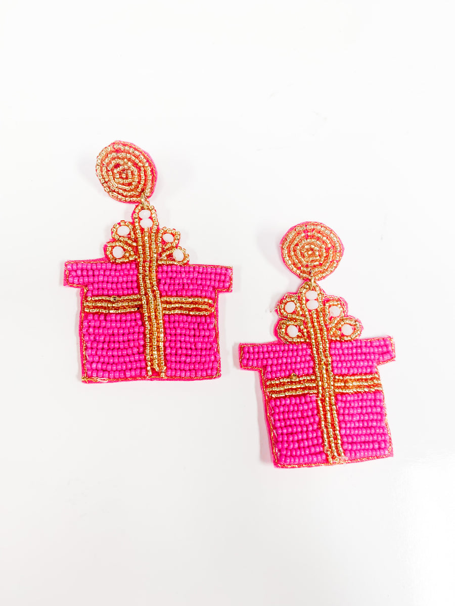 Pink Present Earrings - Gabrielle's Biloxi