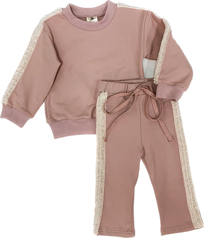 Toddlers Sweat Suit Blush - Gabrielle's Biloxi