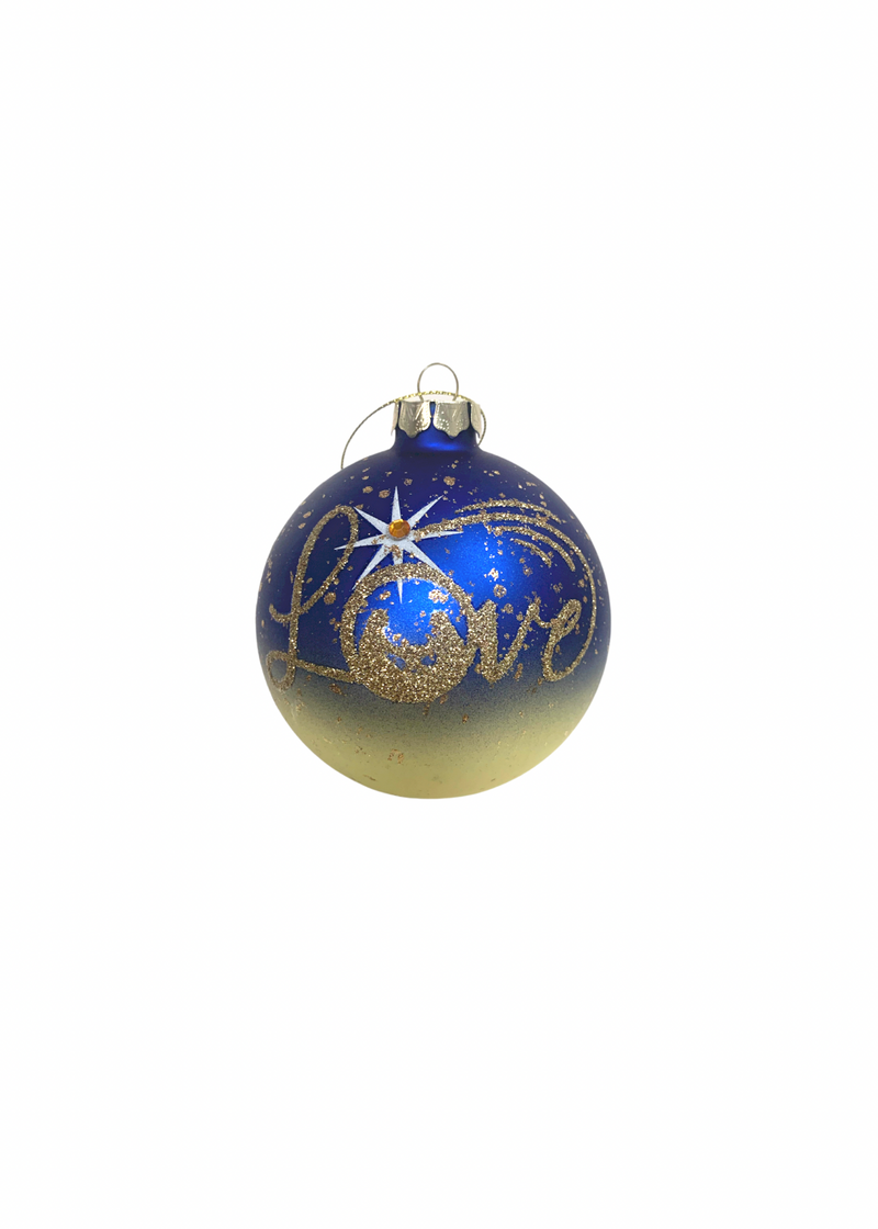 Blue Glass Ornament - Gabrielle&