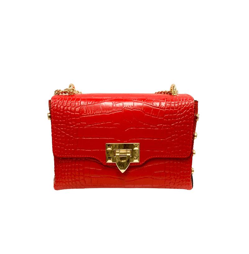 German Fuentes Handbag Crocodile Red - Gabrielle&