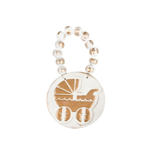 Baby Carriage Ornament - White - Gabrielle's Biloxi