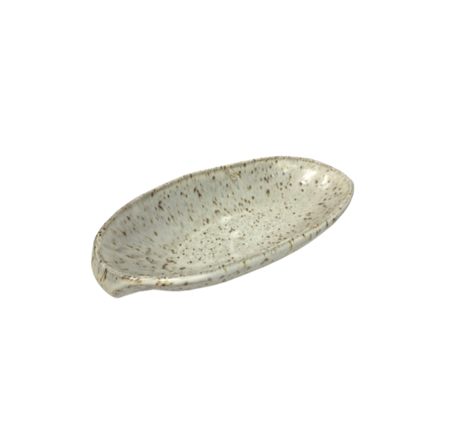 Dock 6 Pottery Oval Tray - Speckled White - Gabrielle's Biloxi