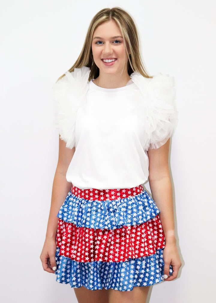 Queen of Sparkles Star Ruffle Skirt - Gabrielle's Biloxi