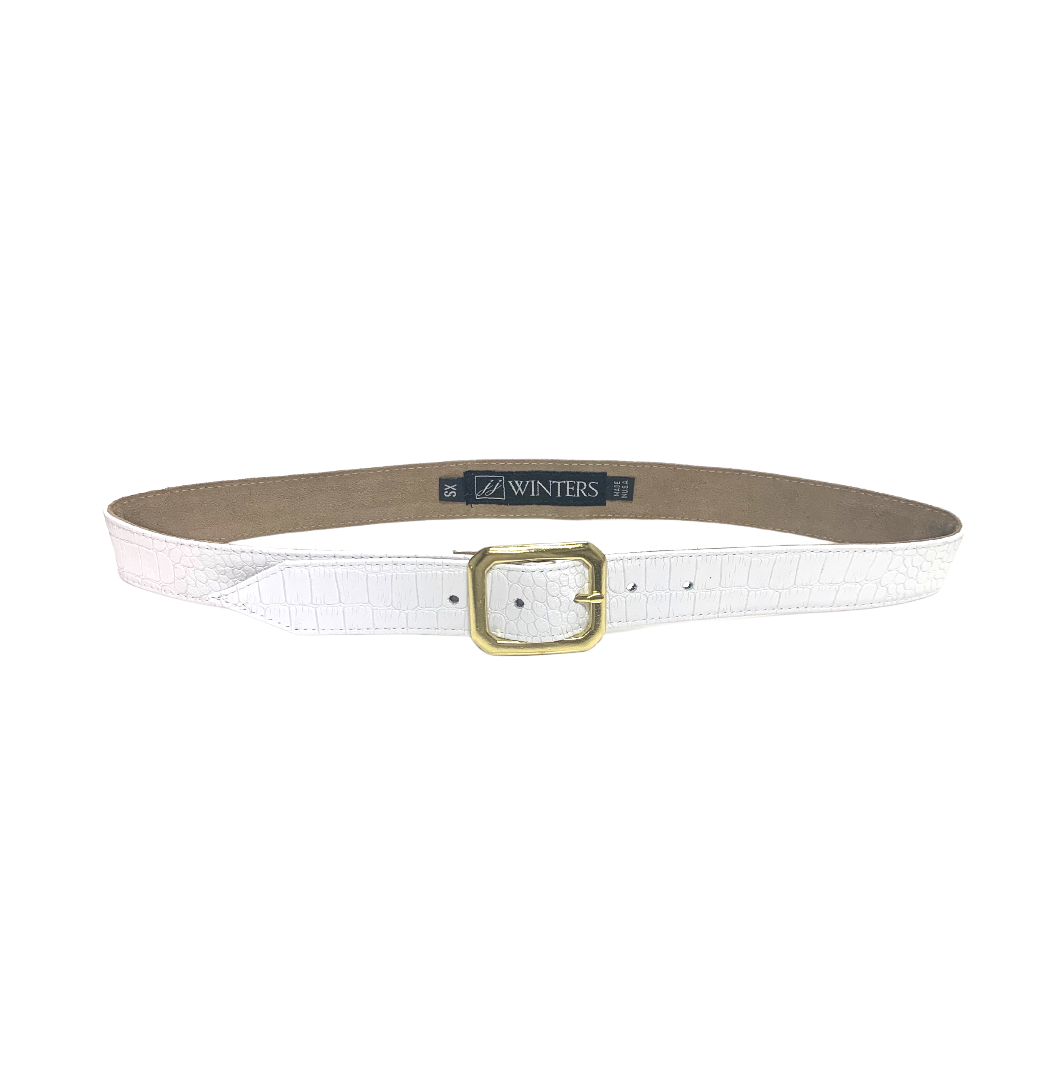 JJ Winters Belt - Mini Kylie White Paris / Gold - Gabrielle's Biloxi