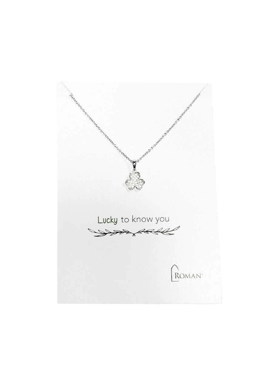 Shamrock 16" Necklace - Silver - Gabrielle's Biloxi