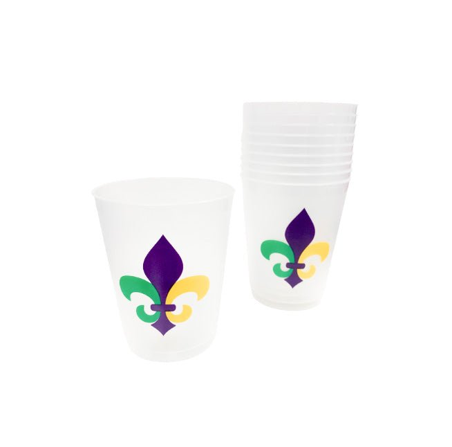 Mardi Gras Fleur Party Cups (Set of 10) - Gabrielle's Biloxi