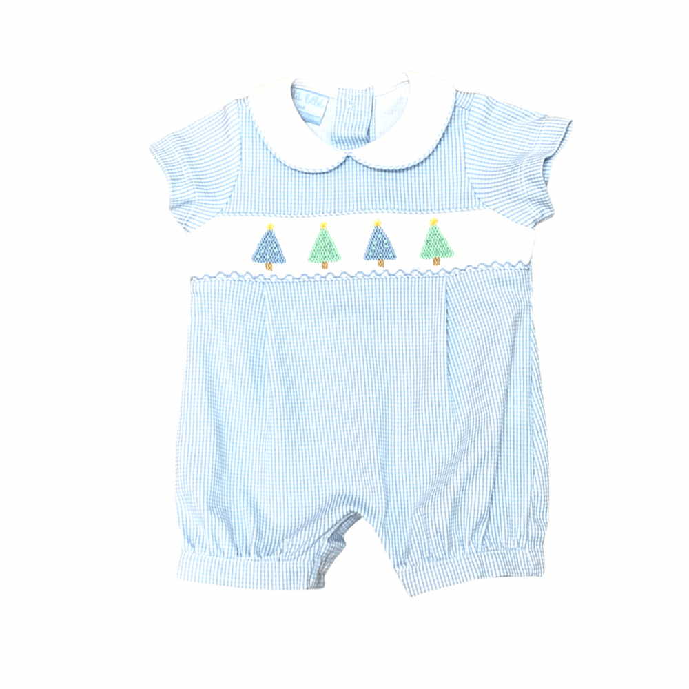 Pastel Trees - Boy's Light Blue Knit Check - Gabrielle's Biloxi