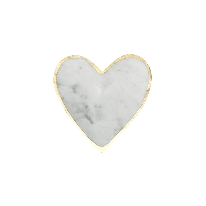 Marble Heart Tray with Gold Edge - Gabrielle&