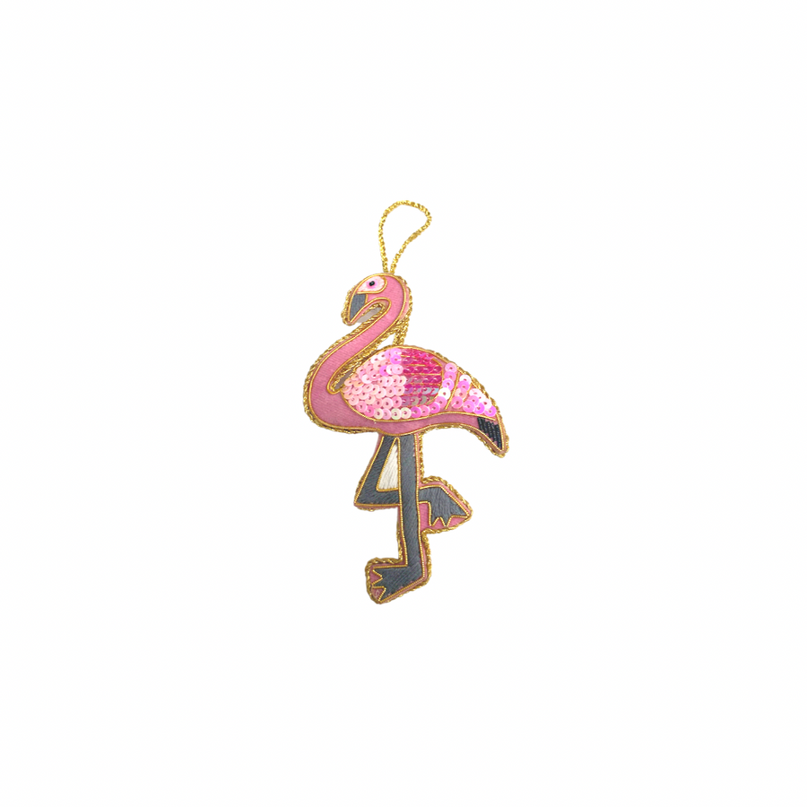 Flamingo Beaded Ornament - Gabrielle's Biloxi