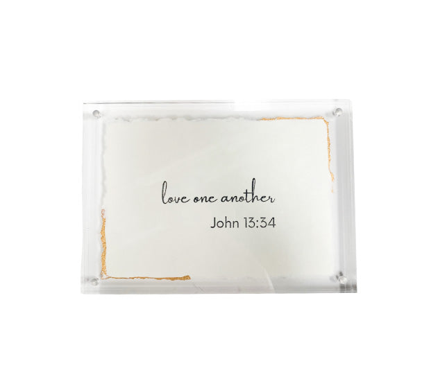 Bible Verse Acrylic Frame - John 13:34 - Gabrielle's Biloxi
