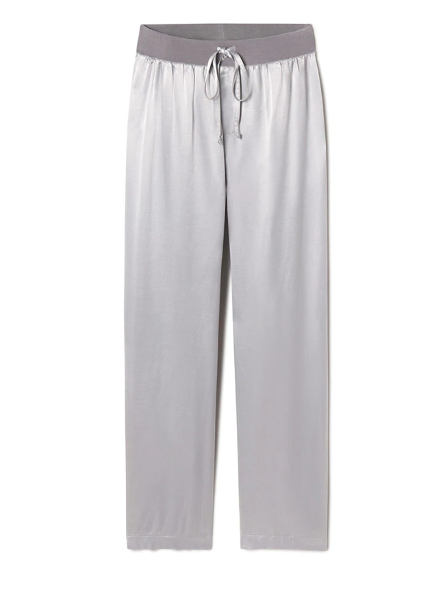 PJ Harlow Jolie Satin Pant in Dark Silver - Gabrielle's Biloxi