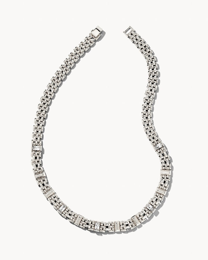 Kendra Scott Lesley Chain Necklace Rhodium - Gabrielle's Biloxi