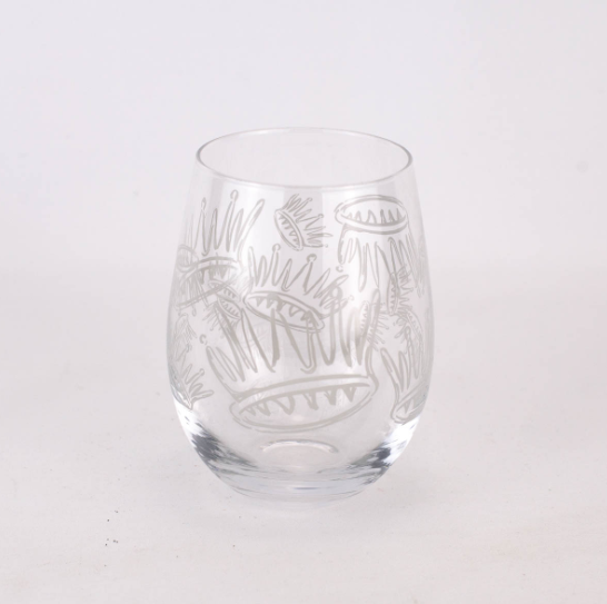 La Couronne Wine Glass - Frosted - Gabrielle's Biloxi