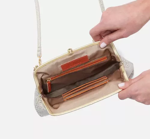 Hobo Lana Crossbody - Gold Filigree Exotic - Gabrielle's Biloxi