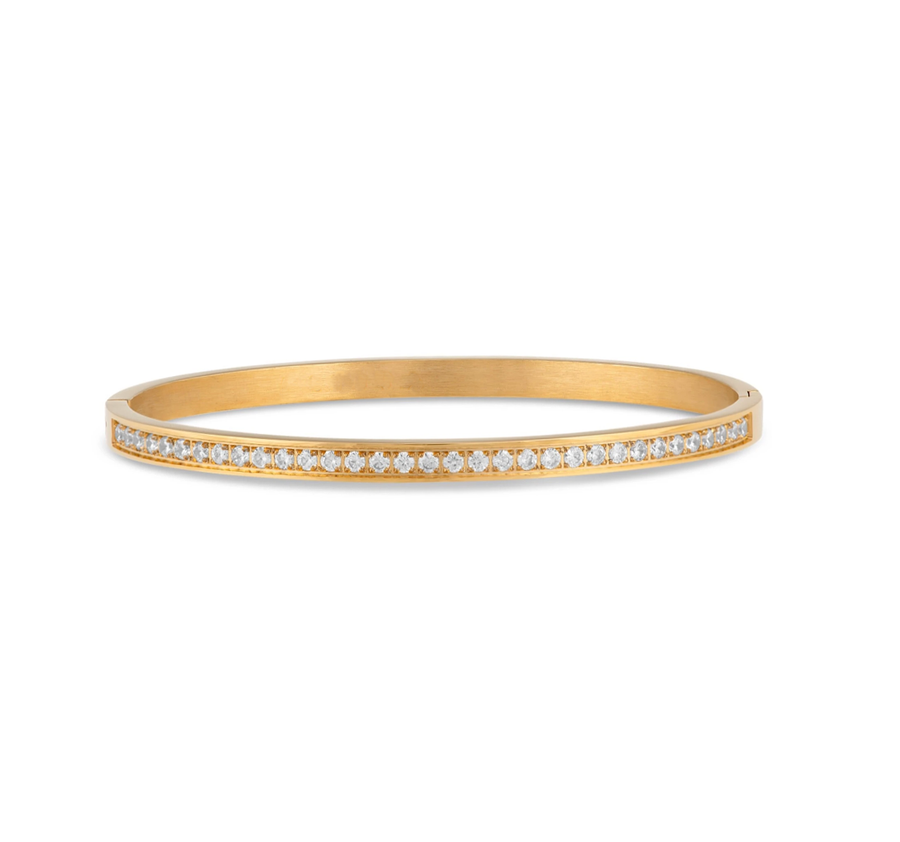 Lara Pave Bangle Gold - Gabrielle's Biloxi