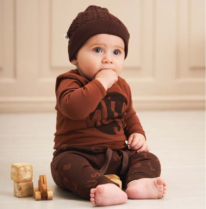 Letter Pocket Pants Baby - Coffee - Gabrielle's Biloxi